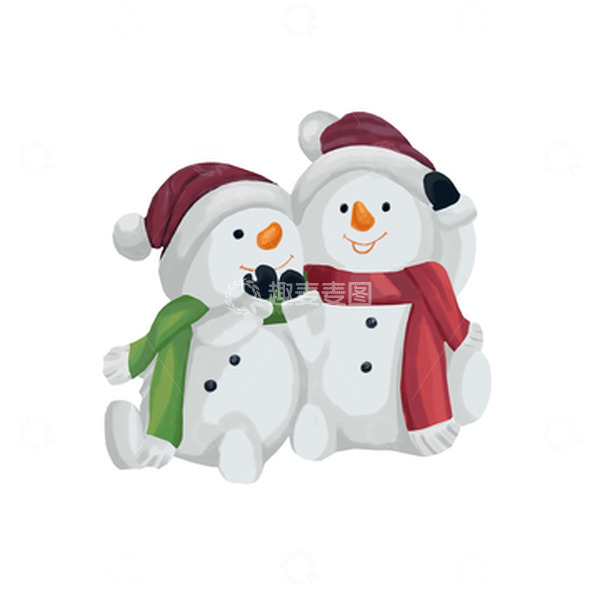 源文件下载【趣麦麦图】圣诞雪人素材