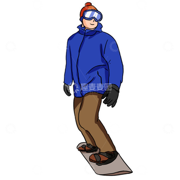 源文件下载【趣麦麦图】立冬冬天人物滑雪冬天冬季