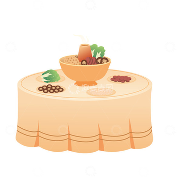 源文件下载【趣麦麦图】蔬菜莲藕香菇素菜火锅