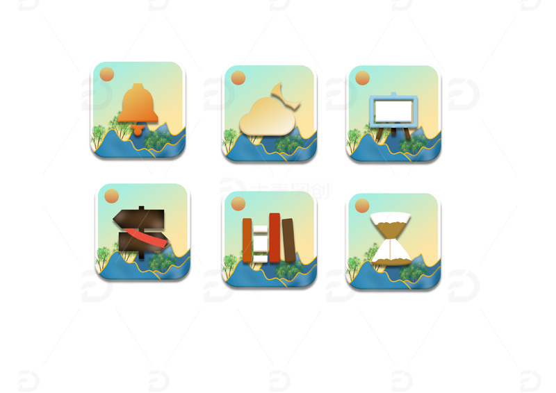 源文件下载【趣麦麦图】-国潮风手机图标