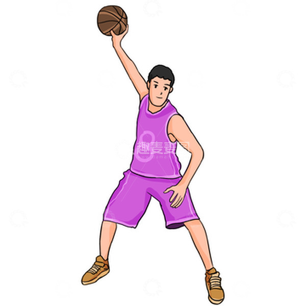 源文件下载【趣麦麦图】-篮球比赛学生热血青春锻炼