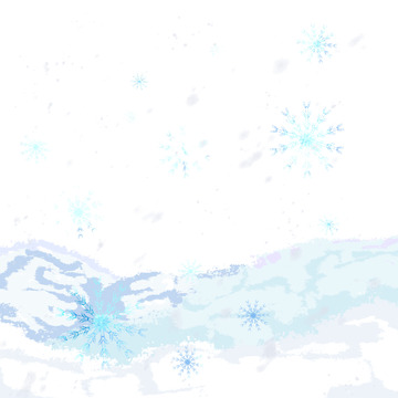 冬天白色冰晶莹雪花飘落漂浮装饰