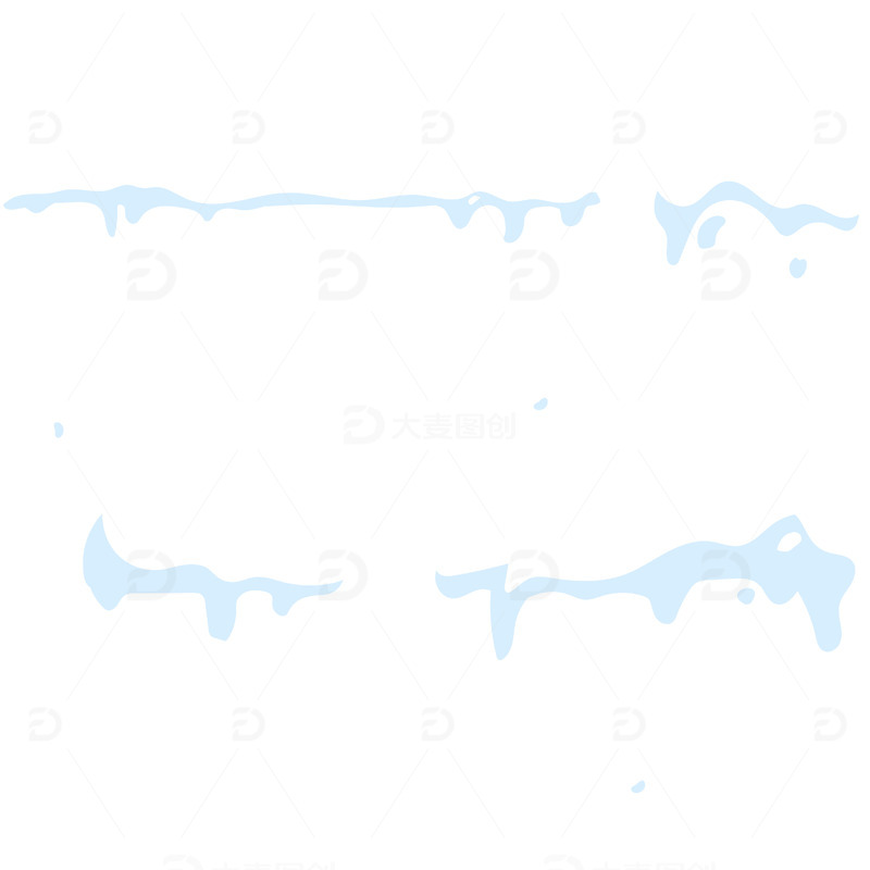 源文件下载【趣麦麦图】白色卡通冬天积雪下雪雪景雪花元素