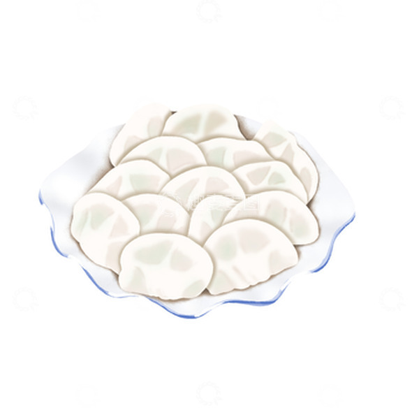 源文件下载【趣麦麦图】手绘插画美食水饺