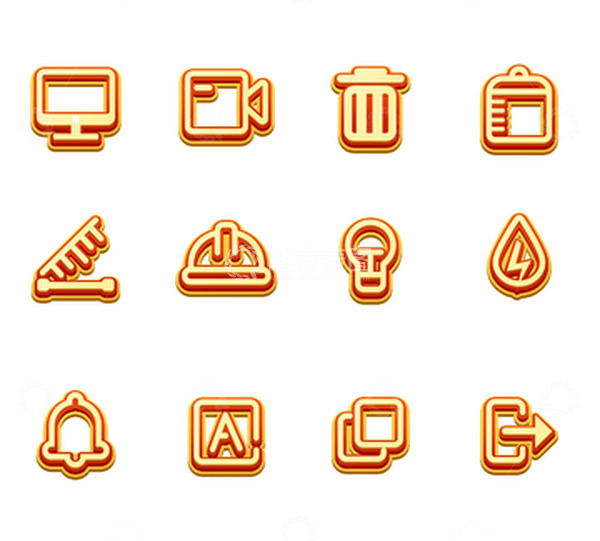 源文件下载【趣麦麦图】电商图标电脑电量铃声退出删除摄像