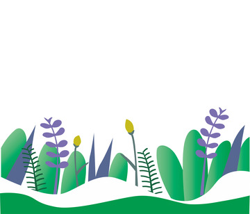 绿色小清新风格花草元素