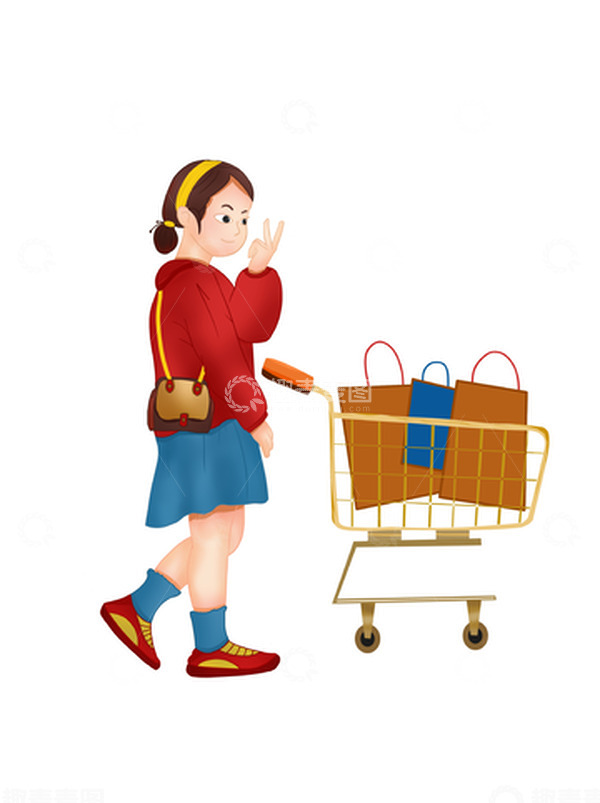 源文件下载【趣麦麦图】双十二，购物车,礼盒,电商人物