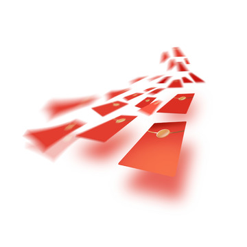 红色电商红包促销元素