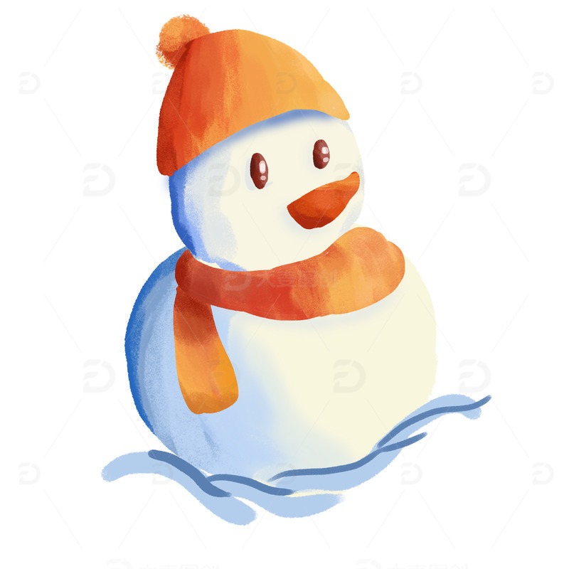 源文件下载【趣麦麦图】小雪大雪雪人雪花雪地手绘插画卡通