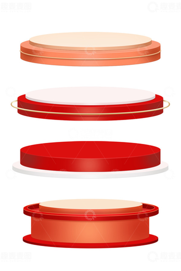 红色电商大促展台立体展台促销展台