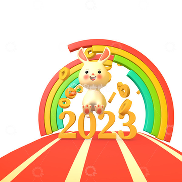 源文件下载【趣麦麦图】C4D兔子可爱兔子2023