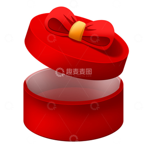 源文件下载【趣麦麦图】红色手绘礼盒蝴蝶结PNG免扣透明元素