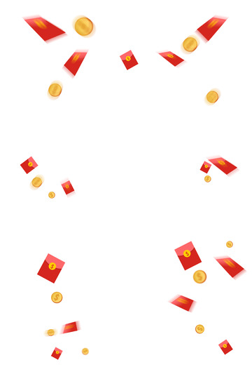 红包金币红包雨金币雨飘落的红包电商红包