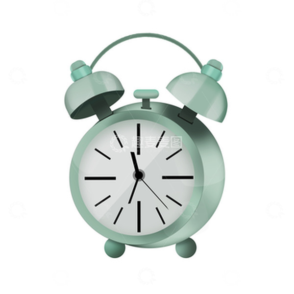 源文件下载【趣麦麦图】手绘闹钟 卡通闹铃绿色矢量免抠元素