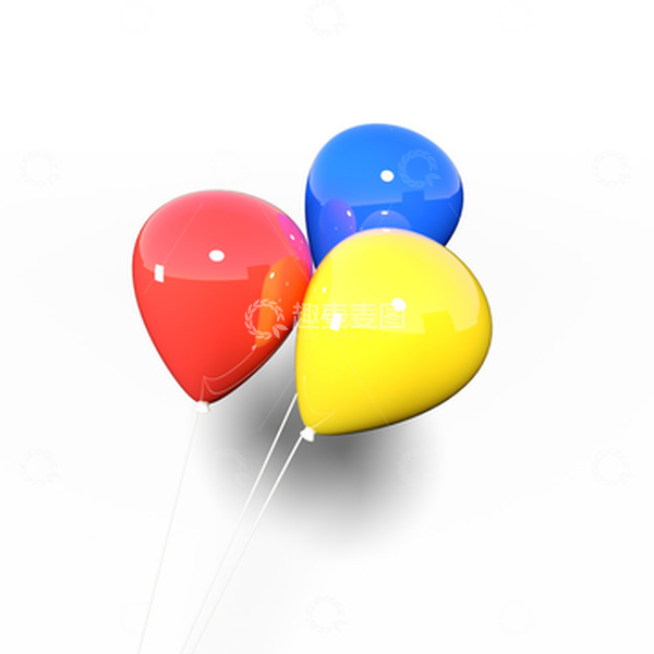 源文件下载【趣麦麦图】电商气球素材渲染