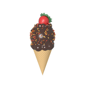 卡通立体冰激凌甜筒模型