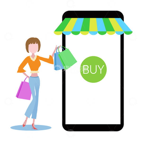 源文件下载【趣麦麦图】扁平电商时尚购物女性