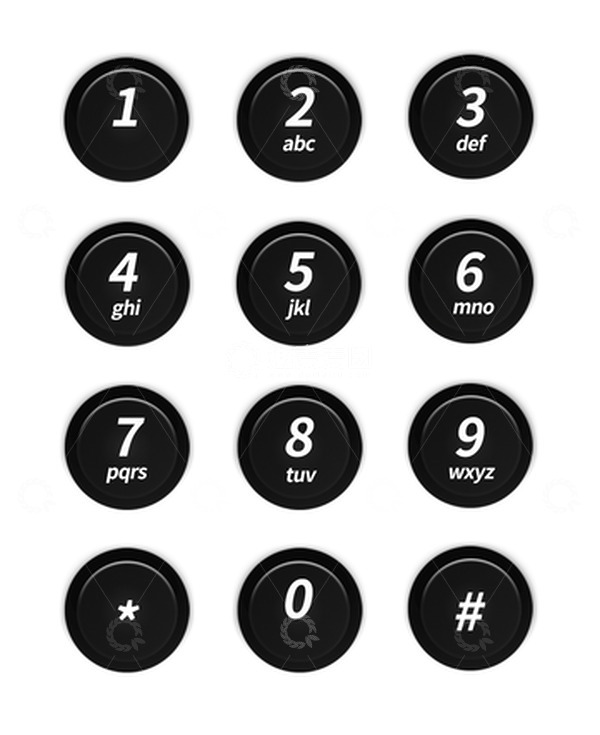 源文件下载【趣麦麦图】数字 拨号键 电话按键 按钮