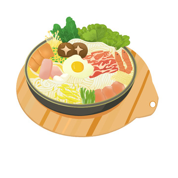 手绘国潮国风美食过桥米线元素