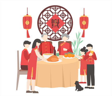 传统风格春节元素