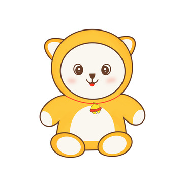 黄色可爱装饰小玩偶