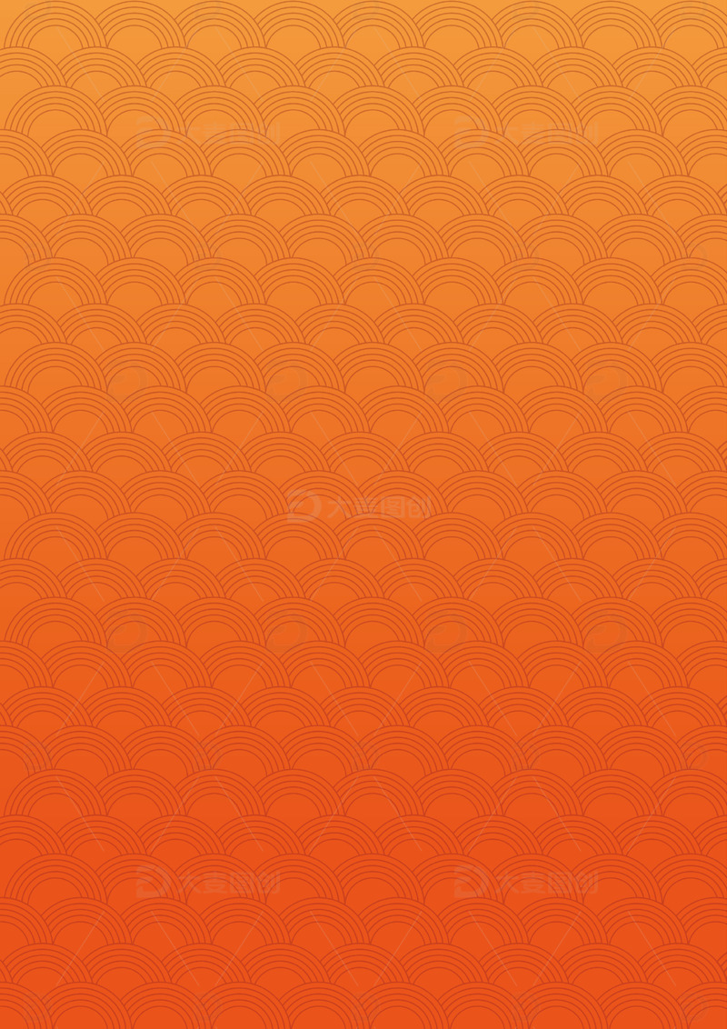 源文件下载【趣麦麦图】-国潮风圆形海浪矢量渐变色红色背景