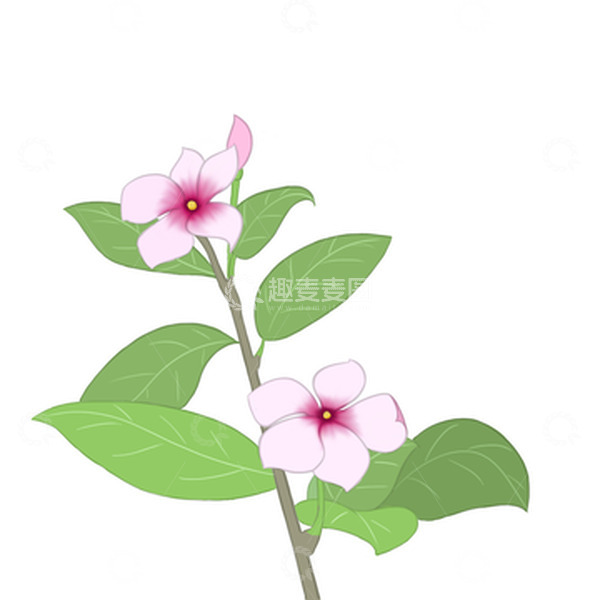 源文件下载【趣麦麦图】紫色清新春天紫花手绘图