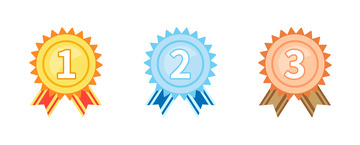 金银铜奖牌排名年会汇报优秀团队颁奖荣誉