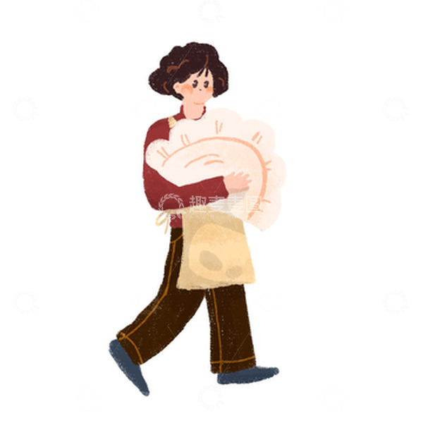 源文件下载【趣麦麦图】卡通可爱包水饺人物