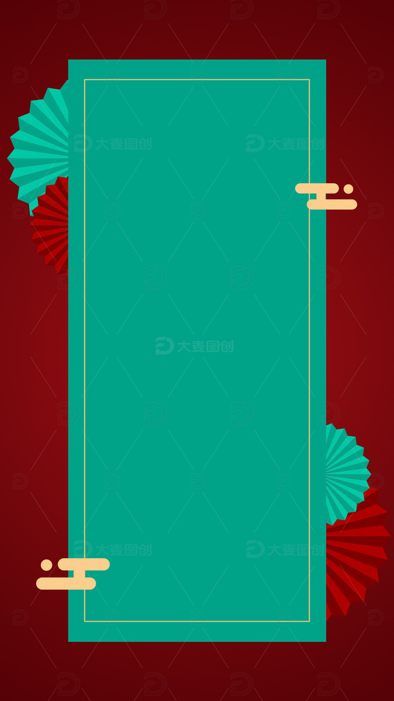 源文件下载【趣麦麦图】国潮风春节背景元素