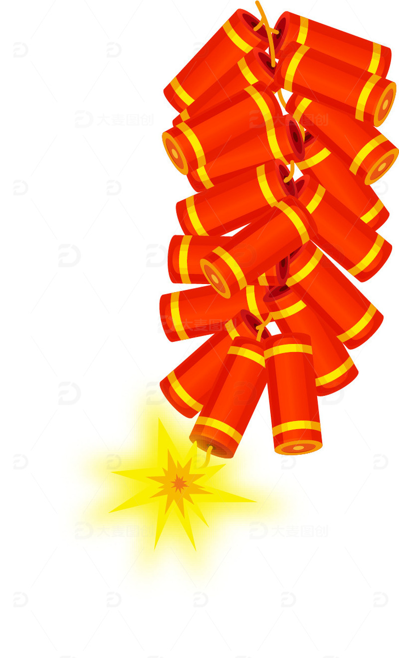 春节鞭炮喜庆爆竹新年烟花结婚婚庆除夕开业