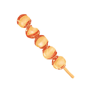 新春节手绘冰糖葫芦零食小吃食物