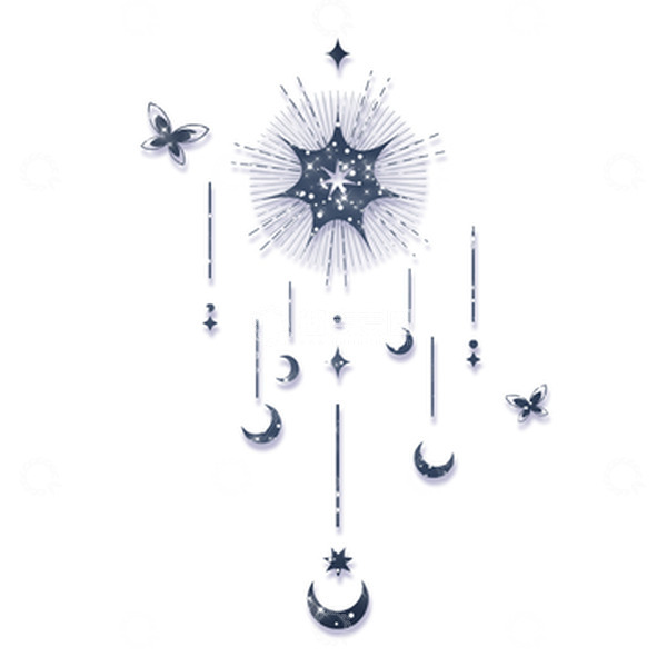 源文件下载【趣麦麦图】蓝黑色水印手帐装饰底纹可做分割线