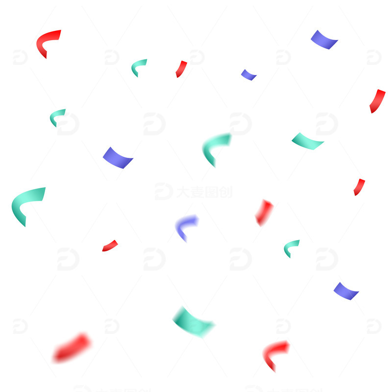 源文件下载【趣麦麦图】彩色年会彩带装饰元素