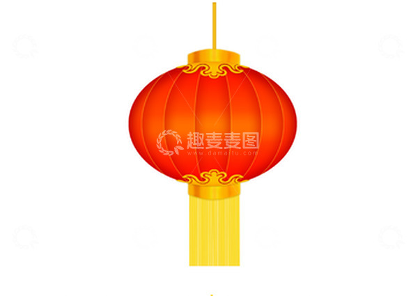 源文件下载【趣麦麦图】传统红色灯笼手绘