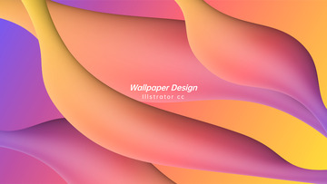 紫粉黄红梦幻动感科技渐变互联网背景