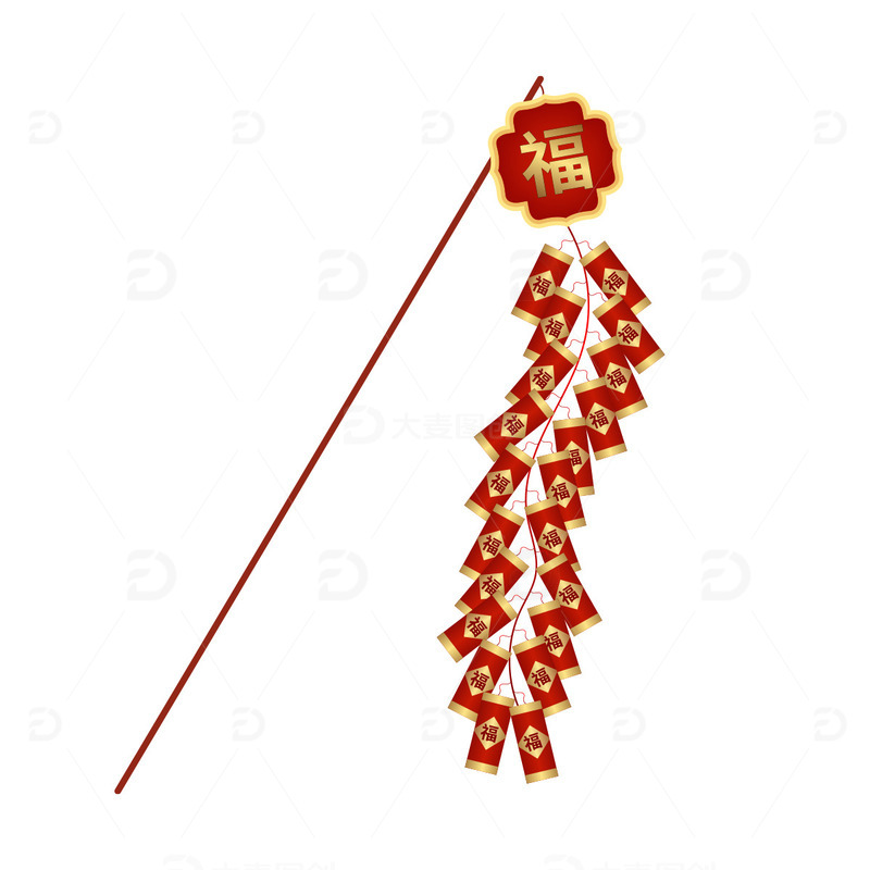 春节鞭炮爆竹矢量素材