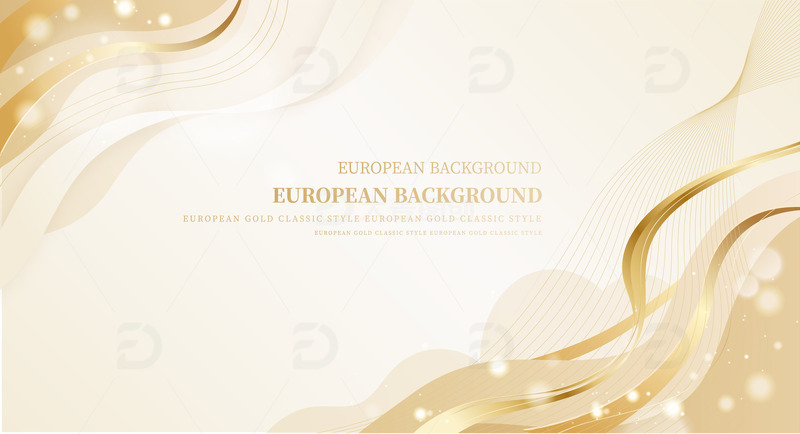 金色欧式医疗美容婚礼邀请函背景底纹