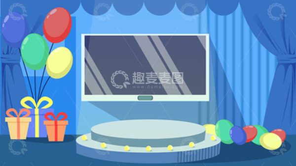 源文件下载【趣麦麦图】电商展台背景1