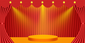 红色喜庆年会舞台