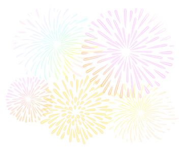 手绘春节喜庆热闹氛围感烟花海报装饰元素
