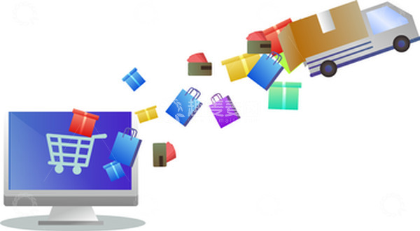 源文件下载【趣麦麦图】电商购物元素货车礼品袋