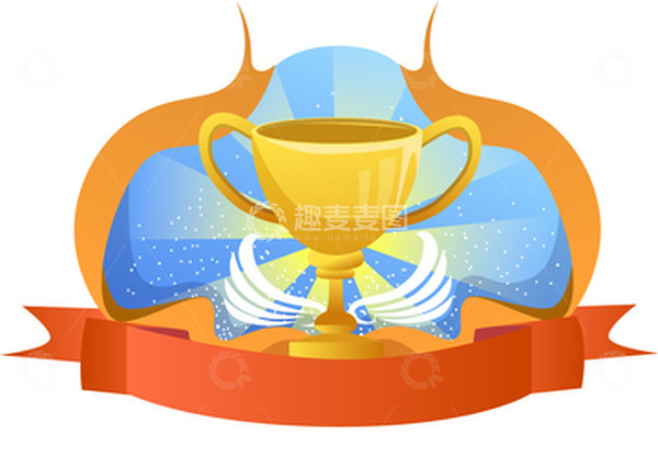 源文件下载【趣麦麦图】简约扁平奖杯年会颁奖