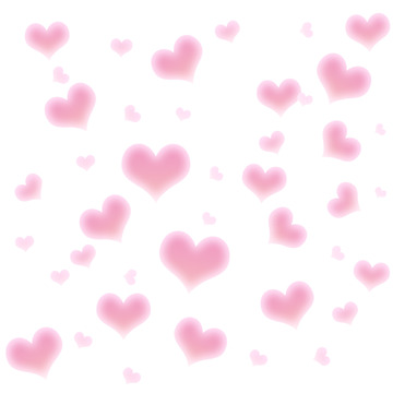 粉色唯美浪漫爱心漂浮元素