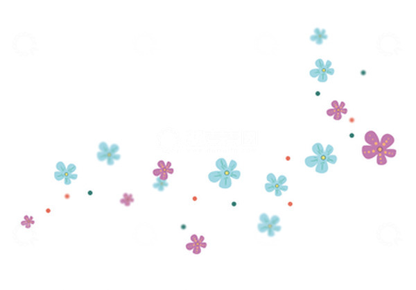 源文件下载【趣麦麦图】绿色小清新花瓣漂浮手绘元素