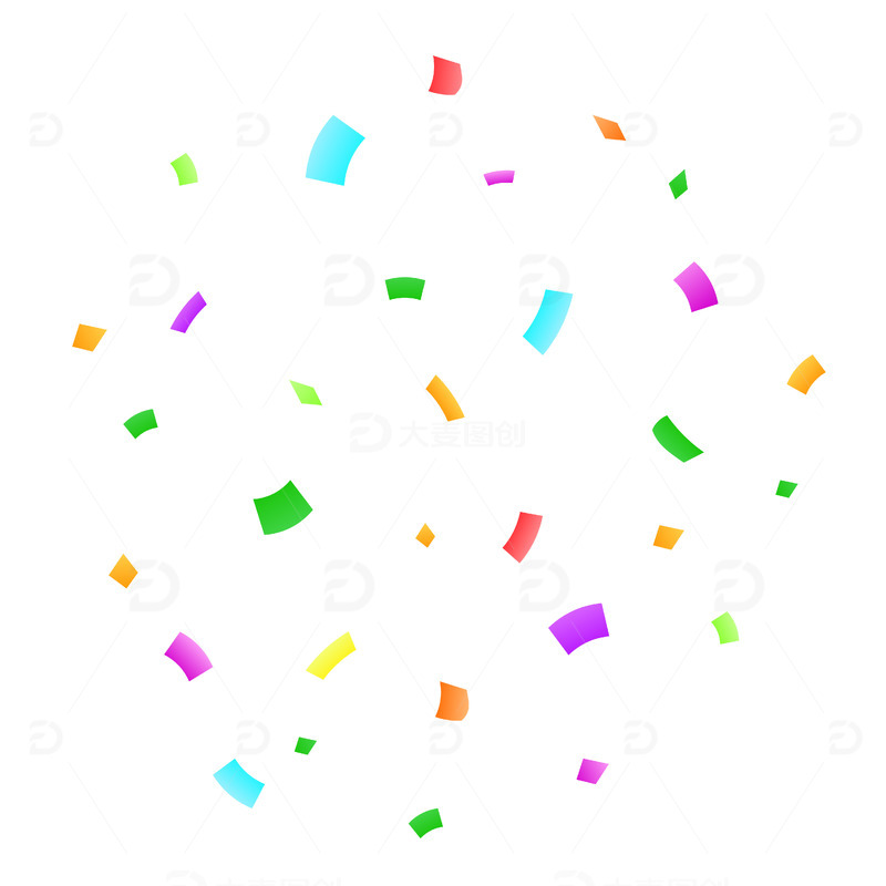 小清新电商碎纸漂浮元素
