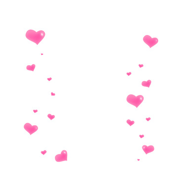 小清新爱心漂浮元素