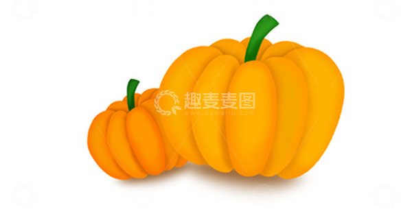 源文件下载【趣麦麦图】-橙色南瓜手绘