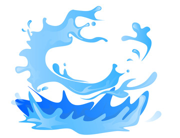 蓝色水花元素浪花