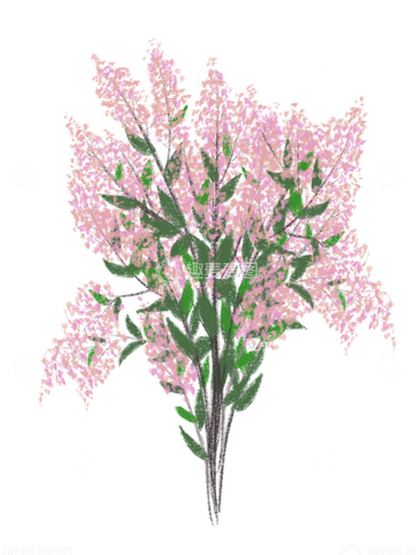 源文件下载【趣麦麦图】粉色植物花草装饰